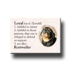    Rottweiler Dictionary Loyal Fridge Magnet No 1 