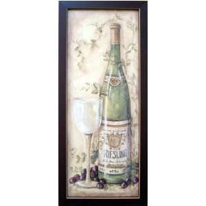  Framed Riesling White Wine Glass Spirits Sign Bar