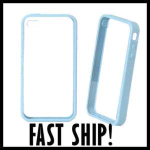 Apple iPhone 4 G Baby Blue Durable Dual TPU Bumper Case  