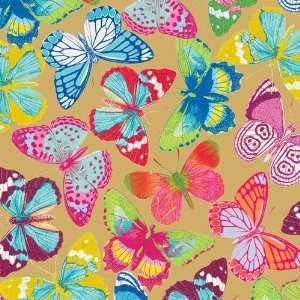  Butterflies Gold Rolled Gift Wrap Paper Health & Personal 