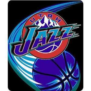 Utah Jazz NBA Royal Plush Raschel Blanket (Plusch Series) (50x60 