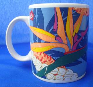 coffee mug cup HAWAII Hilo Hattie bird of paradise flow  
