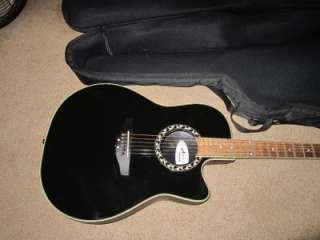   Applause AE227 Acoustic Electric Guitar w/heavy duty gig bag Black