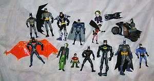 Batman Action Loose Figure Lot Marvel & DC Batcycle  