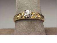 New 14K Two Tone Gold Diamond Engagement Ring  