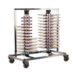    160 Twin Mobile Plate Rack Holds 96 Plates 49 1/2H 