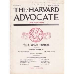  The Harvard Advocate Vol. CVI No. 3 November 22, 1919 Yale 