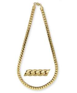   Gold Overlay 42 inch Tight Cuban Link Necklace 10mm  