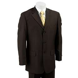 Massimo Genni Mens Dark Brown 3 button Suit  
