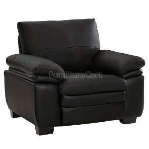   2225 Black Modern Chair w/ Wood Legs 2225 BL W CH Furniture & Decor