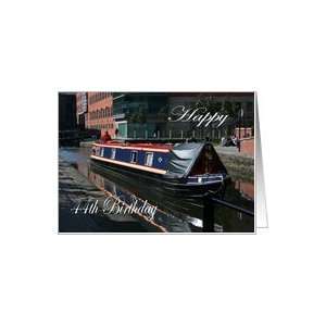  Happy 44th Birthday canal boat Card Toys & Games