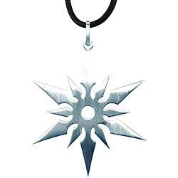 Stainless Steel Ninja Star Necklace  