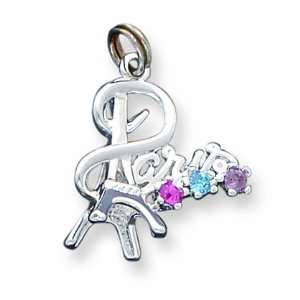  Sterling Silver Paris Multi Color Crystal Charm Jewelry