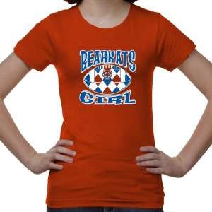 Sam Houston State Bearkats Youth Argyle Girl T Shirt   Orange  