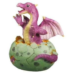  Purple Dragon Hatchling Figurine   Cold Cast Resin   4.5 