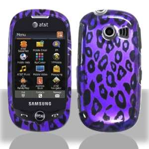 Purple Leopard Hard Snap on Case Cover for Samsung Flight II A927