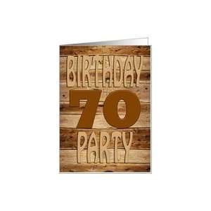 A carved wooden 70th birthday party invitation Card Toys 