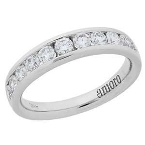  1.01 Carat 18kt White Gold Diamond Anniversary Ring 