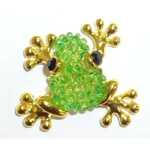  Small Green Textured Frog Tac Pin Jewelry
