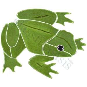  Small Green Frog Pool Accents Green Pool Glossy Ceramic 