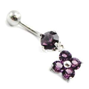  Body piercing Flora purple. Jewelry
