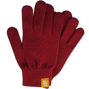  Nike USC Trojans Ladies Cardinal Knit Gloves Sports 