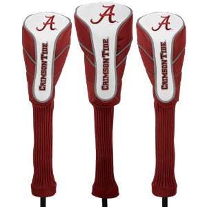  Alabama Crimson Tide White Three Pack Golf Club Headcovers 