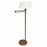 Vintage Walter Von Nessen Bronze Floor Lamp Swing Arm  