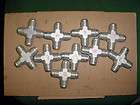 LOT OF 10 FUEL OR HYDRAULIC FITTINGS 4 WAY JIC OR AN # 10