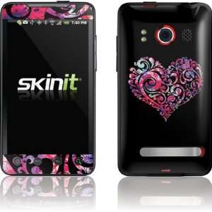  Black Swirly Heart skin for HTC EVO 4G Electronics