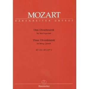  Mozart, WA Three Divertimenti for String Quartet, K. 136 