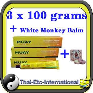Namman Muay Thai Boxing Analgesic Balm Cream creme white monkey relief 