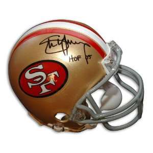 Steve Young San Francisco 49ers Autographed Throwback Mini Helmet with 