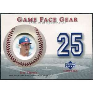  2003 Upper Deck Game Face Gear #JT Jim Thome Sports Collectibles