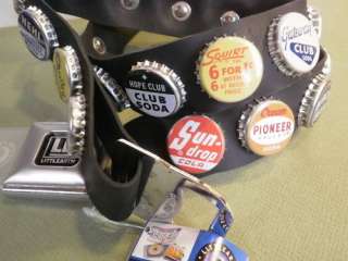 Soda Bottle Cap Belt w/ Seatbelt Buckle Rubber NEW Rare  