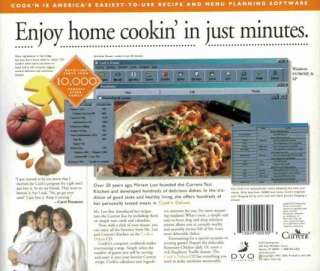   PC CD ultimate recipe menu kitchen food ingredients organizer  