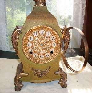 Antique French/Ansonia Cast Iron Mantle Clock Case c.1890  