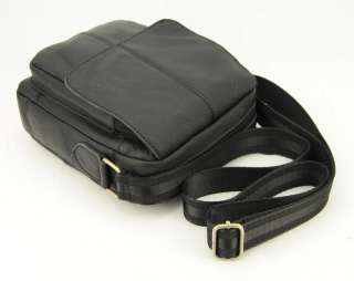 Men Genuine Leather Messenger Shoulder Bag Flap Zip Purse Handbag 