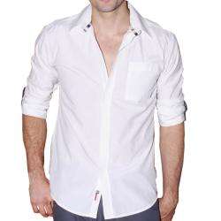 191 Unlimited Mens White Collared Shirt  