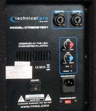 Technical Pro XTREME 1201 12 1200w Powered Subwoofer Active DJ Sub 