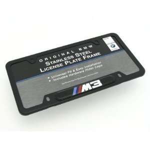  BMW M3 License Plate Frame  Black Stainless Steel with M3 