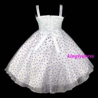 New Flower Girl Pageant Wedding Bridesmaid Princess Dress Lilac Set SZ 