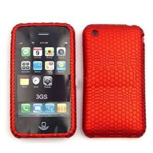  Apple iPhone 3G/3GS PU Skin, Leather Finish Dark Red Jelly 