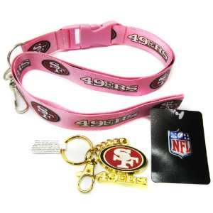   Pink San Francisco 49ers Niners Keychain Lanyard Pack