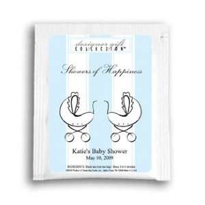  Baby Shower Tea Favors  Stripes Blue Twins Personalized Tea Baby 