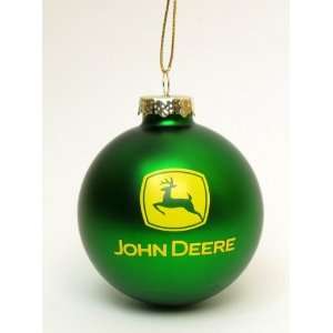  John Deere Green Glass Ball Ornament 