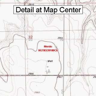 USGS Topographic Quadrangle Map   Menlo, Kansas (Folded/Waterproof 