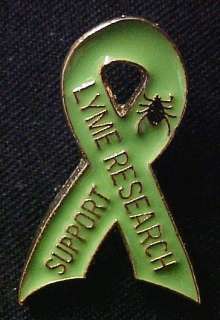 Lyme Disease Awareness Ribbon Tick Pin Tac NIB  