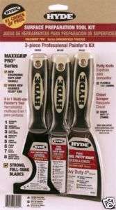 New Hyde Pro Painters Kit Putty Chisel Knives  