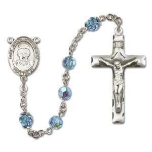  St. Joseph Freinademetz Aqua Rosary Jewelry